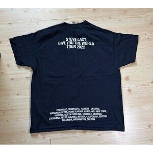 Steve Lacy Give You The World Tour T-Shirt Black Size XL 2022